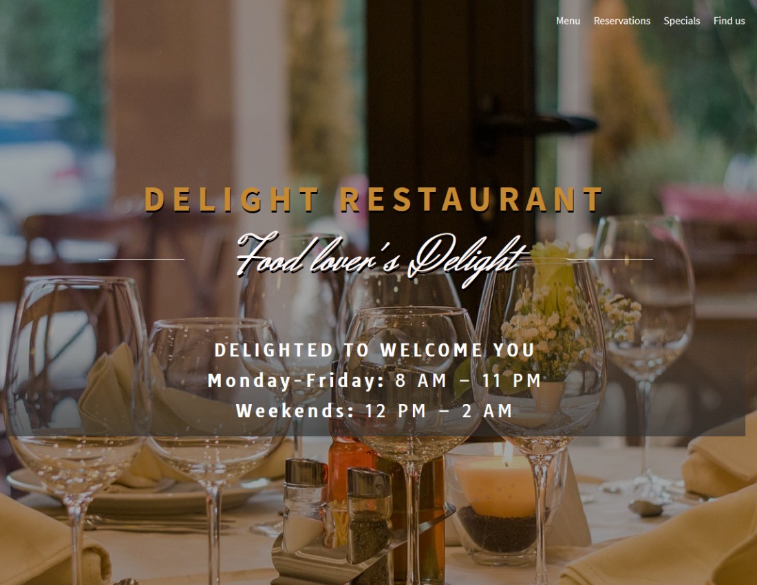 Wp Restaurant Website